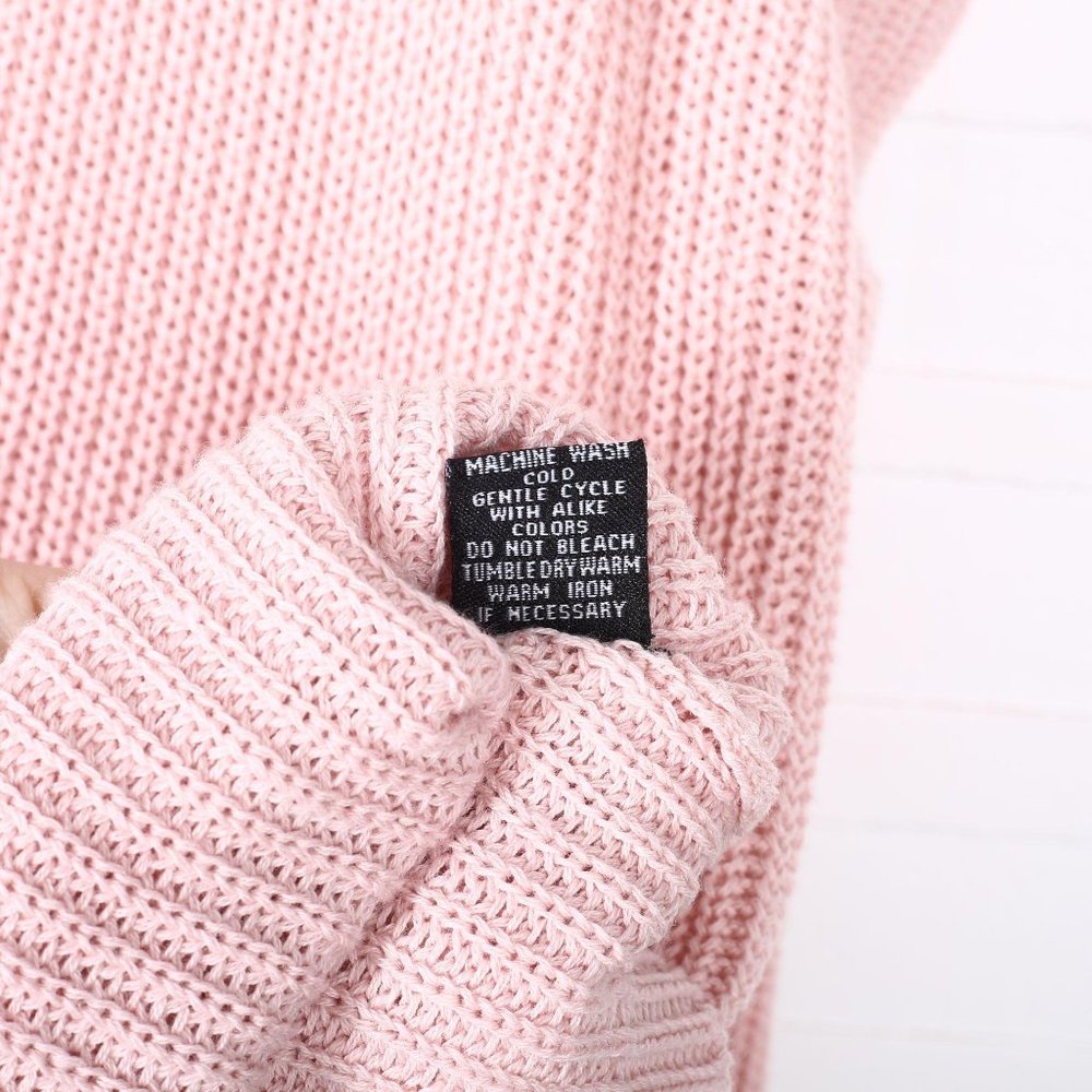 Timing Cold Shoulder Knit Top Pink - Picture 9 of 9